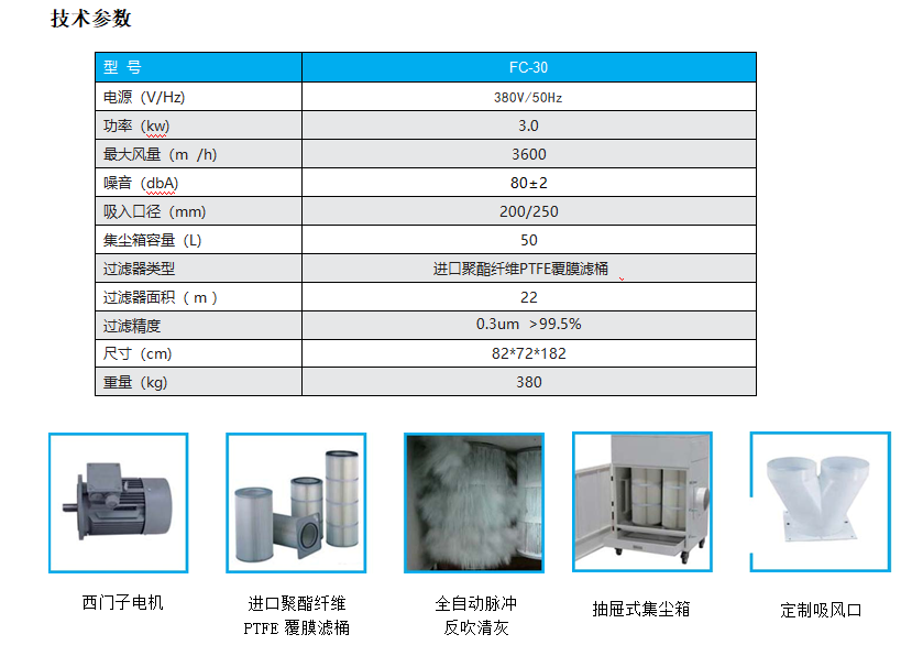 工业集尘器FC-30技术参数